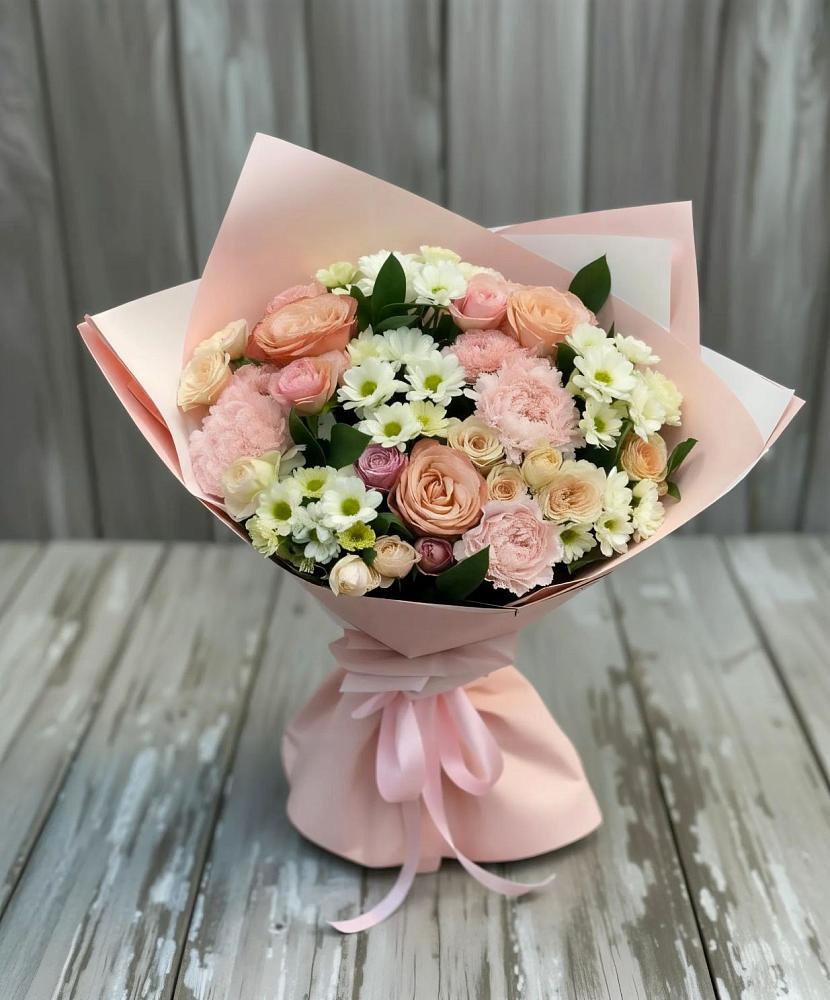 Букет цветов из: Гвоздики, Розы и Хризантемы в Иркутске