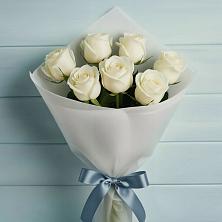 Букет 7 Белых роз Эдлесс Лав в Иркутске