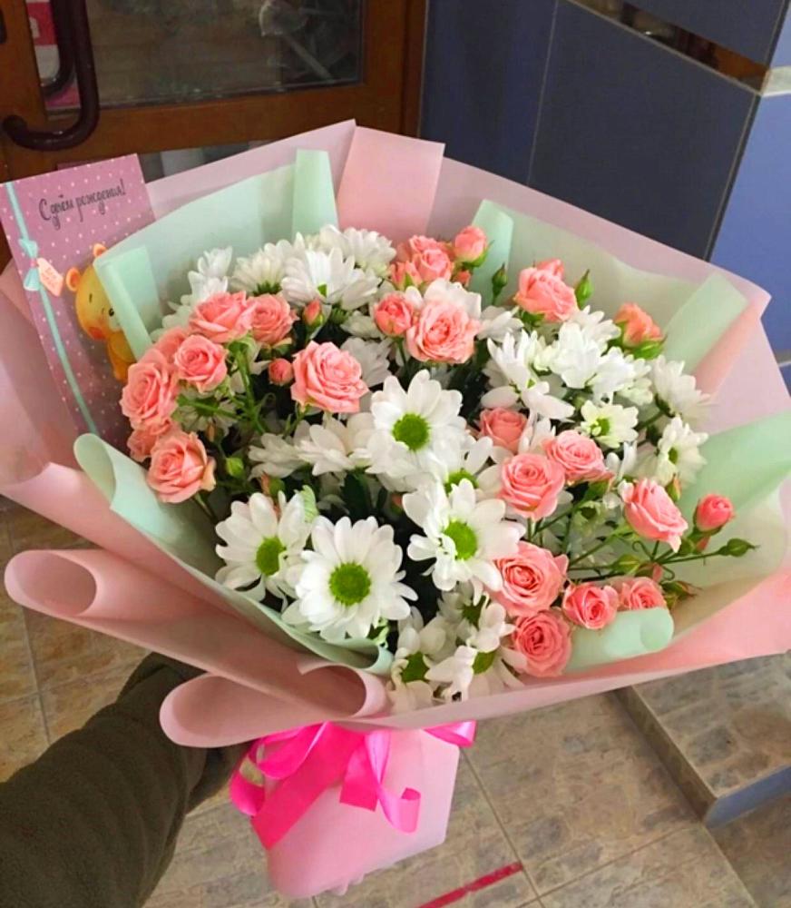 Букет цветов из: Розы и Хризантемы в Иркутске