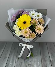 Букет цветов из:  Розы, Герберы и Хризантемы в Иркутске