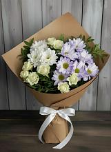 Букет цветов из:  Хризантемы и Розы #REPLACE_PRED# Иркутске