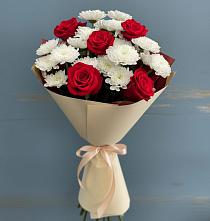 Букет цветов из:  Розы и Хризантемы #REPLACE_PRED# Иркутске