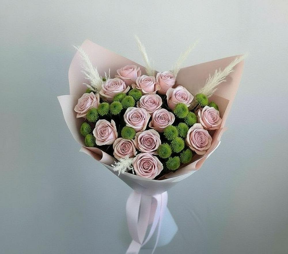 Букет цветов из: Розы и Хризантемы в Иркутске