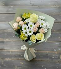 Букет цветов из:  Альстромерии, Розы и Хризантемы в Иркутске