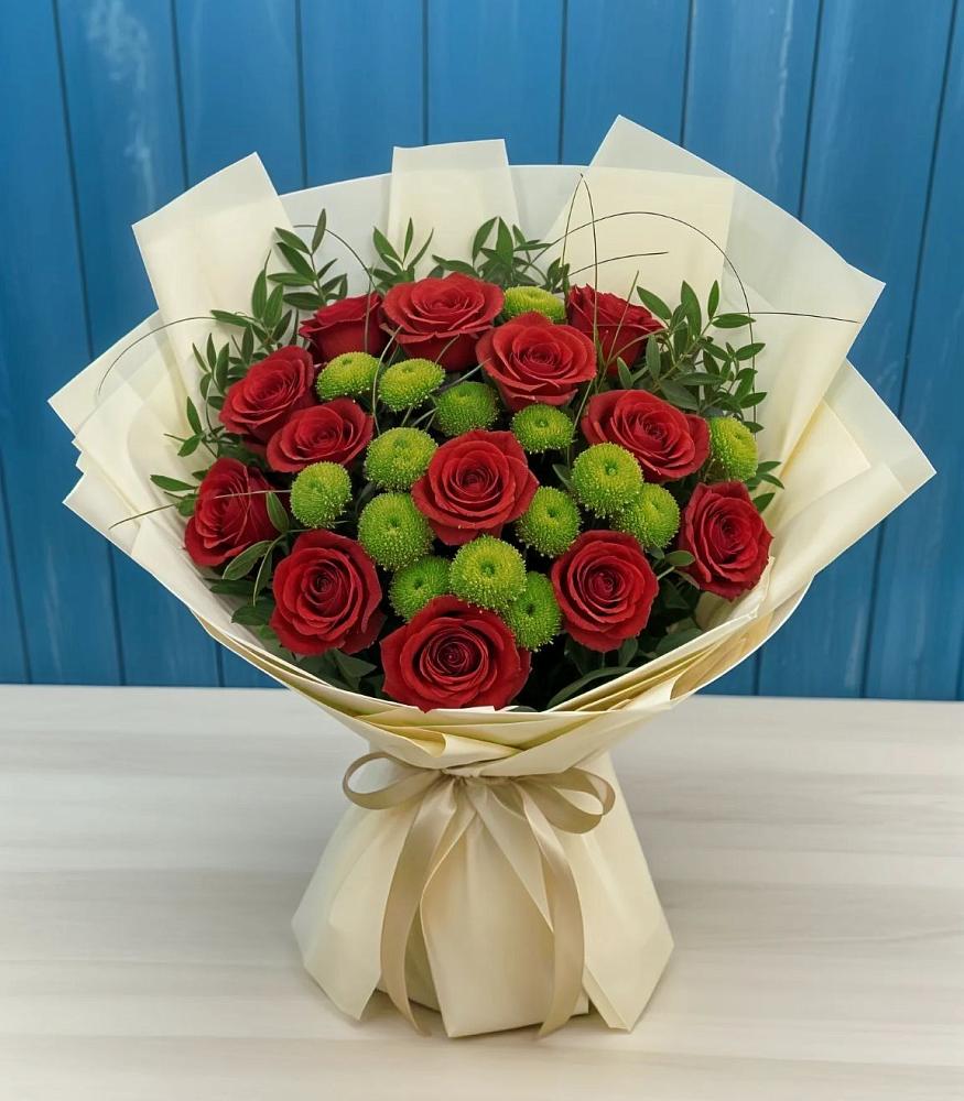 Букет цветов из: Розы и Хризантемы в Иркутске