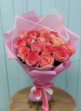 Букет 15 Розовых роз Равель в Иркутске