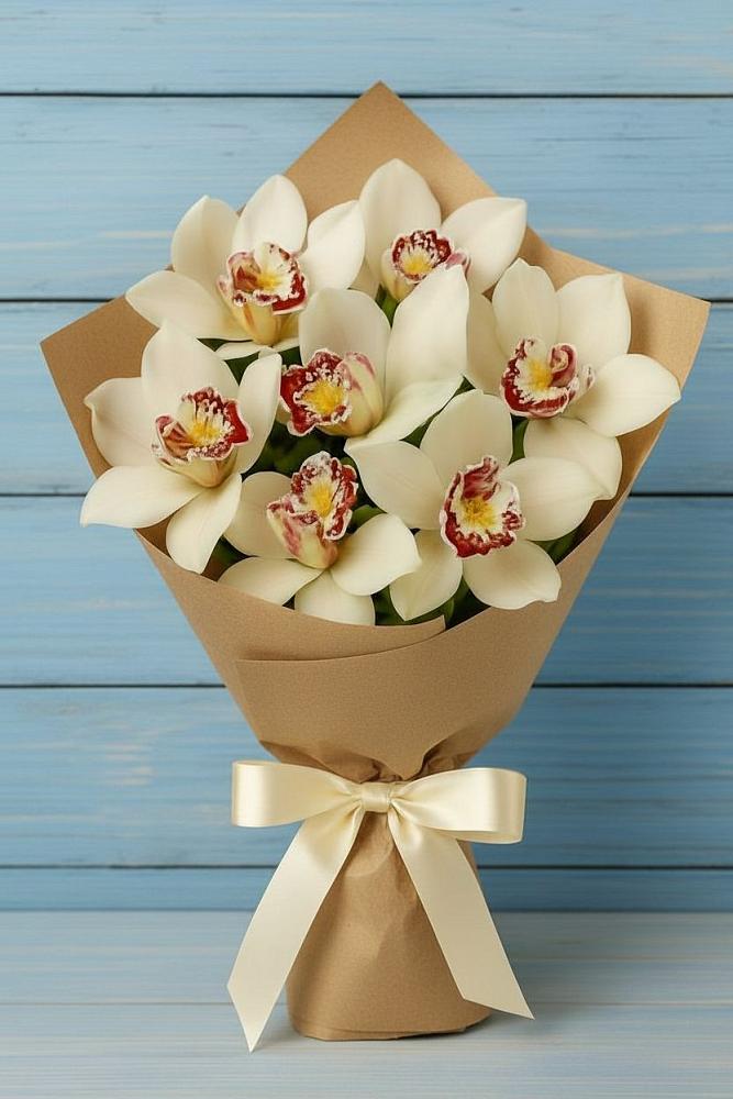 Букет цветов из: Орхидеи и Розы в Иркутске