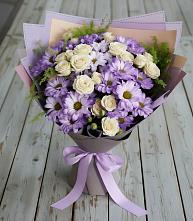 Букет цветов из:  Хризантемы и Розы в Иркутске